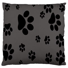 Dog Foodprint Paw Prints Seamless Background And Pattern Large Cushion Case (one Side) by BangZart