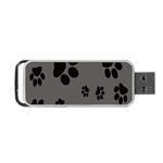 Dog Foodprint Paw Prints Seamless Background And Pattern Portable USB Flash (Two Sides) Front