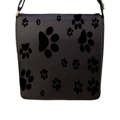 Dog Foodprint Paw Prints Seamless Background And Pattern Flap Messenger Bag (l)  by BangZart