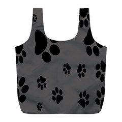 Dog Foodprint Paw Prints Seamless Background And Pattern Full Print Recycle Bags (l)  by BangZart