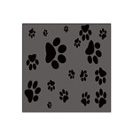 Dog Foodprint Paw Prints Seamless Background And Pattern Satin Bandana Scarf Front