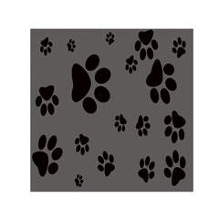 Dog Foodprint Paw Prints Seamless Background And Pattern Small Satin Scarf (square) by BangZart