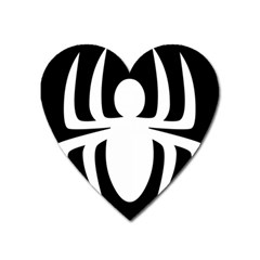 White Spider Heart Magnet by BangZart