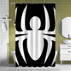 White Spider Shower Curtain 48  X 72  (small)  by BangZart