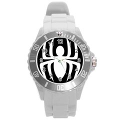 White Spider Round Plastic Sport Watch (l) by BangZart