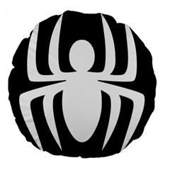 White Spider Large 18  Premium Flano Round Cushions by BangZart