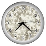 Wall Rock Pattern Structure Dirty Wall Clocks (Silver)  Front