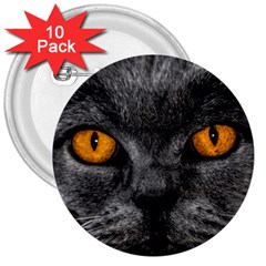 Cat Eyes Background Image Hypnosis 3  Buttons (10 Pack)  by BangZart