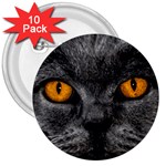 Cat Eyes Background Image Hypnosis 3  Buttons (10 pack)  Front