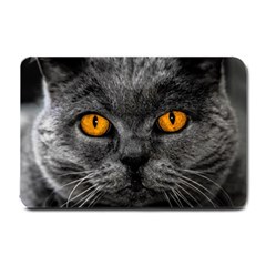 Cat Eyes Background Image Hypnosis Small Doormat  by BangZart