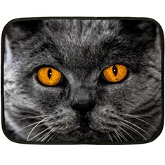 Cat Eyes Background Image Hypnosis Double Sided Fleece Blanket (mini)  by BangZart