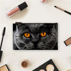 Cat Eyes Background Image Hypnosis Cosmetic Bag (small)  by BangZart