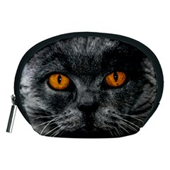 Cat Eyes Background Image Hypnosis Accessory Pouches (medium)  by BangZart