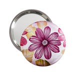 Flower Print Fabric Pattern Texture 2.25  Handbag Mirrors Front