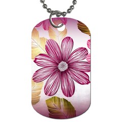 Flower Print Fabric Pattern Texture Dog Tag (one Side) by BangZart