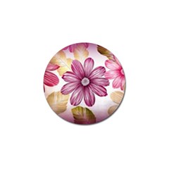 Flower Print Fabric Pattern Texture Golf Ball Marker by BangZart