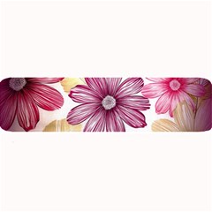 Flower Print Fabric Pattern Texture Large Bar Mats by BangZart