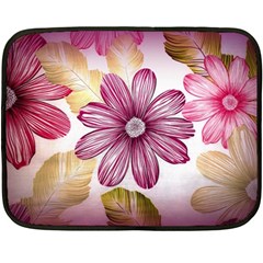 Flower Print Fabric Pattern Texture Fleece Blanket (mini) by BangZart