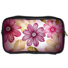 Flower Print Fabric Pattern Texture Toiletries Bags 2-side by BangZart