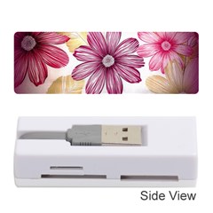 Flower Print Fabric Pattern Texture Memory Card Reader (stick)  by BangZart