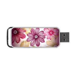 Flower Print Fabric Pattern Texture Portable Usb Flash (two Sides)