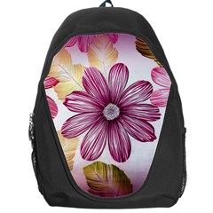 Flower Print Fabric Pattern Texture Backpack Bag by BangZart