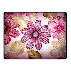 Flower Print Fabric Pattern Texture Double Sided Fleece Blanket (small)  by BangZart