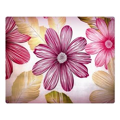 Flower Print Fabric Pattern Texture Double Sided Flano Blanket (large)  by BangZart