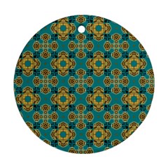 Vintage Pattern Unique Elegant Ornament (round) by BangZart