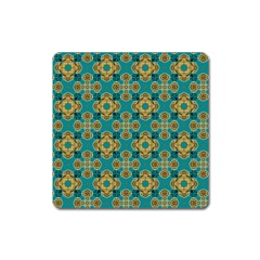 Vintage Pattern Unique Elegant Square Magnet by BangZart