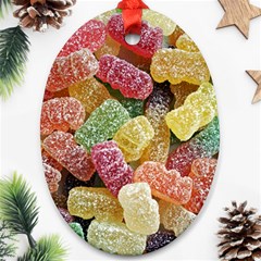 Jelly Beans Candy Sour Sweet Oval Ornament (two Sides) by BangZart