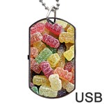 Jelly Beans Candy Sour Sweet Dog Tag USB Flash (Two Sides) Front