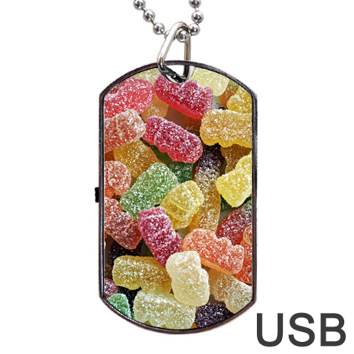 Jelly Beans Candy Sour Sweet Dog Tag USB Flash (Two Sides)