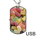 Jelly Beans Candy Sour Sweet Dog Tag USB Flash (Two Sides) Back