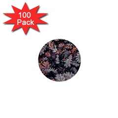 Leaf Leaves Autumn Fall Brown 1  Mini Buttons (100 Pack)  by BangZart