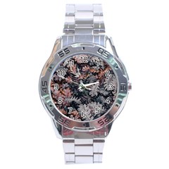 Leaf Leaves Autumn Fall Brown Stainless Steel Analogue Watch by BangZart