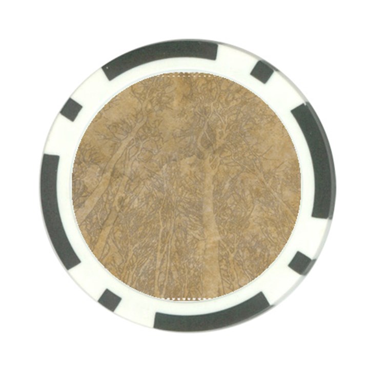 Abstract Forest Trees Age Aging Poker Chip Card Guard