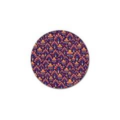 Abstract Background Floral Pattern Golf Ball Marker (10 Pack)