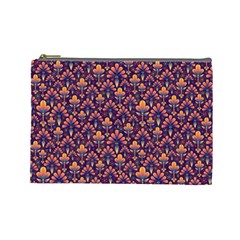 Abstract Background Floral Pattern Cosmetic Bag (large)  by BangZart