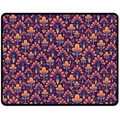 Abstract Background Floral Pattern Fleece Blanket (medium)  by BangZart