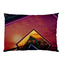 The Rainbow Bridge Of A Thousand Fractal Colors Pillow Case by jayaprime