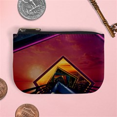 The Rainbow Bridge Of A Thousand Fractal Colors Mini Coin Purses by jayaprime