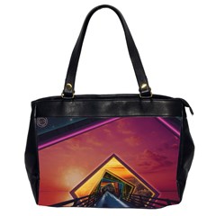 The Rainbow Bridge Of A Thousand Fractal Colors Office Handbags (2 Sides)  by jayaprime