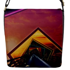 The Rainbow Bridge Of A Thousand Fractal Colors Flap Messenger Bag (s) by jayaprime