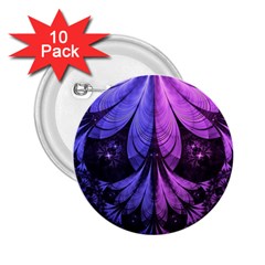 Beautiful Lilac Fractal Feathers Of The Starling 2 25  Buttons (10 Pack)  by jayaprime