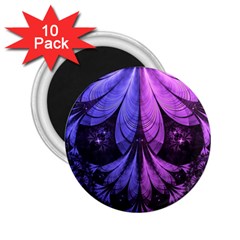 Beautiful Lilac Fractal Feathers Of The Starling 2 25  Magnets (10 Pack)  by jayaprime