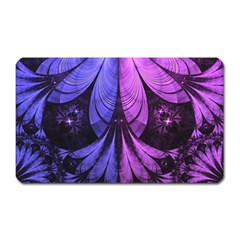 Beautiful Lilac Fractal Feathers Of The Starling Magnet (rectangular) by jayaprime