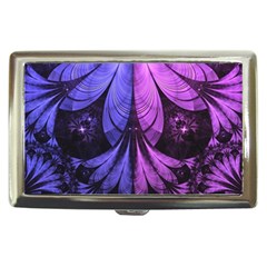 Beautiful Lilac Fractal Feathers Of The Starling Cigarette Money Cases by jayaprime