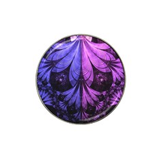 Beautiful Lilac Fractal Feathers Of The Starling Hat Clip Ball Marker by jayaprime