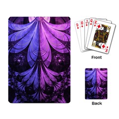 Beautiful Lilac Fractal Feathers Of The Starling Playing Card by jayaprime